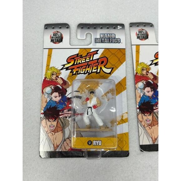 Nano Metalfigs Street Fighter Lot Of 3 Blanka / Ryu / Sagat - NEW in Package - Picture 2 of 7